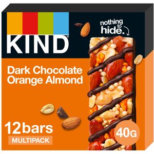 KIND Bars Gluten Free Snack Bars Dark Chocolate Orange Almond High Fibre He KIND Bars Gluten Free Snack Bars Dark Chocolate Orange Almond High Fibre He