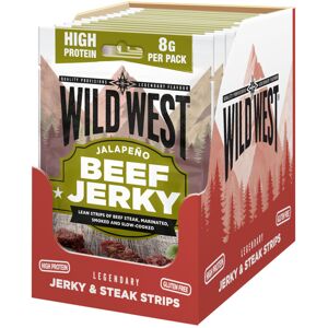 Wild West Jalapeno Beef Jerky 12 25g – High Protein Gluten Free Snack – N Wild West Jalapeno Beef Jerky 12 25g – High Protein Gluten Free Snack – N