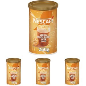 Nescafe Vanilla Cookie Dough Latte Coffee 260g Tub Pack of 4 Nescafe Vanilla Cookie Dough Latte Coffee 260g Tub Pack of 4