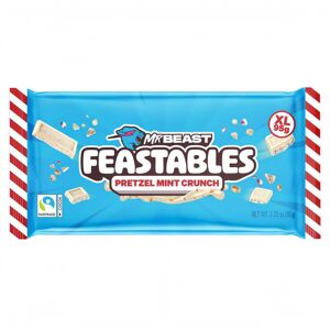 MrBeast Feastables Pretzel Mint Crunch Chocolate Bar XL (95g) MrBeast Feastables Pretzel Mint Crunch Chocolate Bar XL (95g)