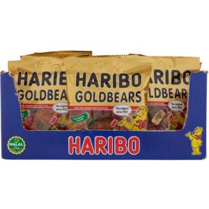 HARIBO Halal Goldbears ? Fruity and Chewy Gummy Sweets ? 100g x 24 Packs (Case) HARIBO Halal Goldbears ? Fruity and Chewy Gummy Sweets ? 100g x 24 Packs (Case)