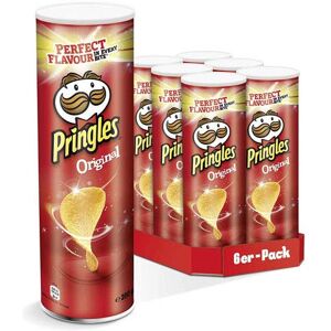 Pringles Original Flavour Potato Crisps Chips Snack Can Tubes - Pack of 6 x 200g Pringles Original Flavour Potato Crisps Chips Snack Can Tubes - Pack of 6 x 200g