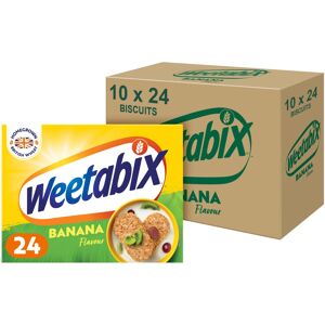 Weetabix Banana Pack of 10 x 24 Biscuits ? Natural Banana Taste Wheat Breakfast Weetabix Banana Pack of 10 x 24 Biscuits ? Natural Banana Taste Wheat Breakfast