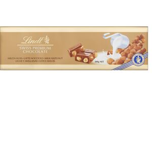 Lindt Swiss Milk Chocolate and Crunchy Hazelnut Gold Bar 300 g Lindt Swiss Milk Chocolate and Crunchy Hazelnut Gold Bar 300 g