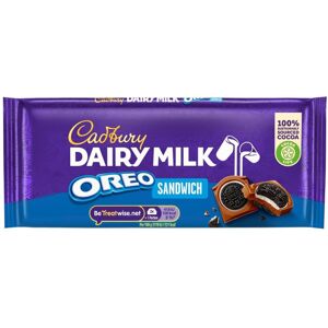 Cadbury Dairy Milk OREO Sandwich Chocolate Bar, With OREO Biscuit Pieces, 96g (P Cadbury Dairy Milk OREO Sandwich Chocolate Bar, With OREO Biscuit Pieces, 96g (P