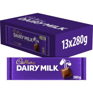 Cadbury Dairy Milk Chocolate Bar, Bulk Buy, 280 g (Pack of 13 Bars) Cadbury Dairy Milk Chocolate Bar, Bulk Buy, 280 g (Pack of 13 Bars)