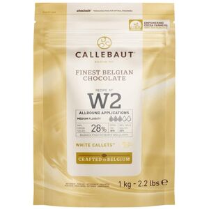 Callebaut W2 Finest Belgian White Chocolate Couverture Callets 28.0% Cocoa 1kg Callebaut W2 Finest Belgian White Chocolate Couverture Callets 28.0% Cocoa 1kg