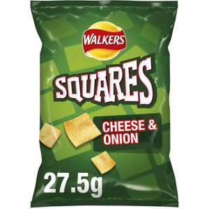 Walkers Crisps Squares Cheese and Onion Snacks Box, 27.5 g (Case of 32) (Packagi Walkers Crisps Squares Cheese and Onion Snacks Box, 27.5 g (Case of 32) (Packagi