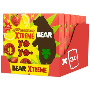 BEAR Super Sour Strawberry & Apple Yoyos - Dried Fruit Rolls - Healthy - Vegan - BEAR Super Sour Strawberry & Apple Yoyos - Dried Fruit Rolls - Healthy - Vegan -