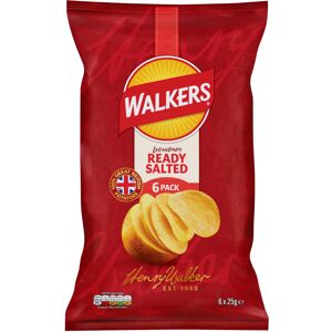 Walkers Ready Salted Multipack Crisps 6x25g Walkers Ready Salted Multipack Crisps 6x25g