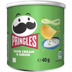 Pringles Sour Cream & Onion Crisp Cans, 12x40g Pringles Sour Cream & Onion Crisp Cans, 12x40g