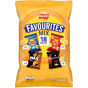 Walkers Favourites Mix Multipack Snacks Crisps 18 Pack Walkers Favourites Mix Multipack Snacks Crisps 18 Pack