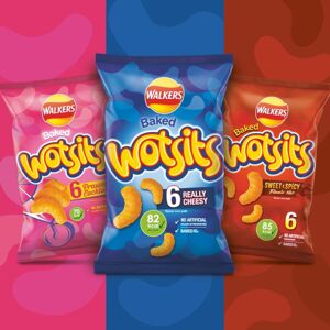 Walkers Wotsits Really Cheesy Multipack Snacks Crisps 6x165g Walkers Wotsits Really Cheesy Multipack Snacks Crisps 6x165g