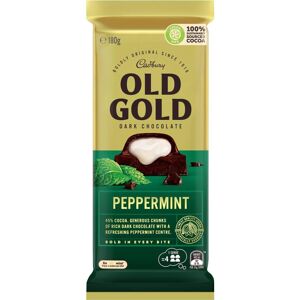 Old Gold Dark Chocolate Peppermint Cadbury Chocolate Bar 180g Old Gold Dark Chocolate Peppermint Cadbury Chocolate Bar 180g