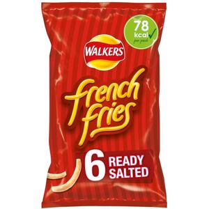 Walkers French Fries Ready Salted Multipack Snacks Crisps 6x18g Walkers French Fries Ready Salted Multipack Snacks Crisps 6x18g