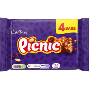 Cadbury Picnic Chocolate Bar 4 x 38g Cadbury Picnic Chocolate Bar 4 x 38g