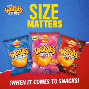 Walkers Wotsits Giants Sweet & Spicy Snacks Crisps 130g Walkers Wotsits Giants Sweet & Spicy Snacks Crisps 130g