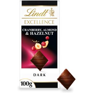 Lindt Excellence Dark Cranberry Almond & Hazelnut Bar, 100g Lindt Excellence Dark Cranberry Almond & Hazelnut Bar, 100g