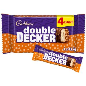 Cadbury Double Decker Chocolate Bar Multipack 4x43.7g 174.8g Cadbury Double Decker Chocolate Bar Multipack 4x43.7g 174.8g
