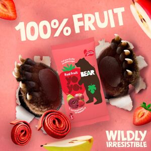 BEAR Strawberry Yoyos Dried Fruit Rolls Healthy Vegan 20g 30 packs BEAR Strawberry Yoyos Dried Fruit Rolls Healthy Vegan 20g 30 packs