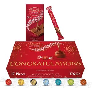 Lindt Congratulations Chocolate Hamper - 376g (17-Piece Set) - Assorted Chocolat Lindt Congratulations Chocolate Hamper - 376g (17-Piece Set) - Assorted Chocolat