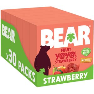 BEAR Strawberry Yoyos - Dried Fruit Rolls - Healthy - Vegan - 20g (30 BEAR Strawberry Yoyos - Dried Fruit Rolls - Healthy - Vegan - 20g (30