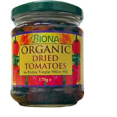 Biona Organic Dried Tomatoes in Extra Virgin Olive Oil 170g Biona Organic Dried Tomatoes in Extra Virgin Olive Oil 170g