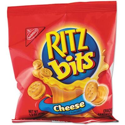 Nabisco. 06834 Ritz Bits, Cheese, 1.5 oz Packs, 60 Packs-Carton Nabisco. 06834 Ritz Bits, Cheese, 1.5 oz Packs, 60 Packs-Carton