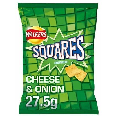 Walkers Squares Cheese & Onion Flavour 32 x 27.5g Walkers Squares Cheese & Onion Flavour 32 x 27.5g