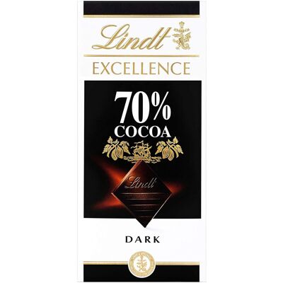 Lindt Excellence Dark 70% Cocoa Chocolate Bar Each 100g Lindt Excellence Dark 70% Cocoa Chocolate Bar Each 100g
