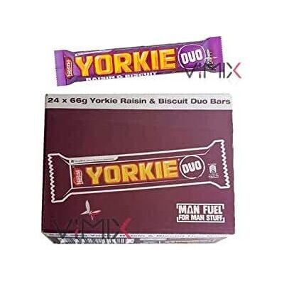 Nestle YORKIE Raisin & Biscuit Duo Chocolate Bars 24 x 66 g Nestle YORKIE Raisin & Biscuit Duo Chocolate Bars 24 x 66 g