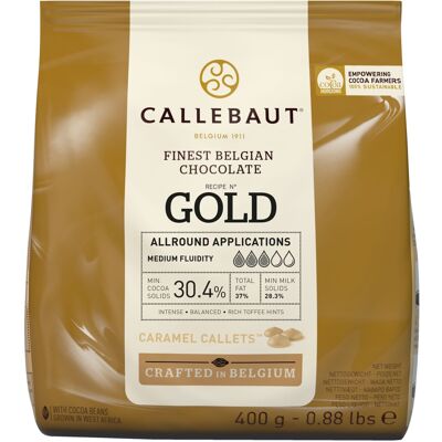 Callebaut Gold Chocolate Caramel Callets - 400g - Chocolate Callebaut Gold Chocolate Caramel Callets - 400g - Chocolate