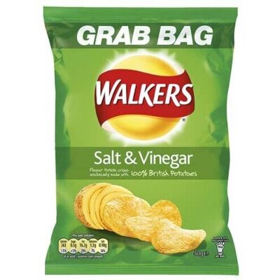 Walkers - Grab Bags - Salt and Vinegar - 32x50g - Crisps Walkers - Grab Bags - Salt and Vinegar - 32x50g - Crisps
