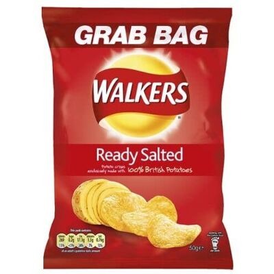 Walkers Ready Salted Potato Crisps 50 g (Pack of 32) Walkers Ready Salted Potato Crisps 50 g (Pack of 32)