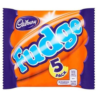 Cadbury Fudge Bar 5 Pack 127.5g Case of 20 Cadbury Fudge Bar 5 Pack 127.5g Case of 20
