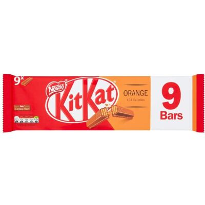 KITKAT 2 Finger Orange Biscuits Bar, Pack of 9 KITKAT 2 Finger Orange Biscuits Bar, Pack of 9