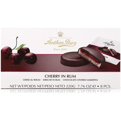 Anthon Berg - Marzipan Covered in Dark Chocolate - Cherry & Rum - Box of 220g - Anthon Berg - Marzipan Covered in Dark Chocolate - Cherry & Rum - Box of 220g -