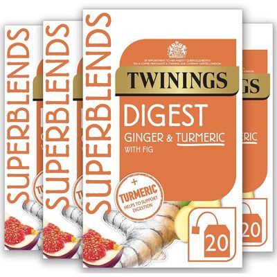 Twinings - Superblends Digest - Fig - Ginger Turmeric - Tea Twinings - Superblends Digest - Fig - Ginger Turmeric - Tea