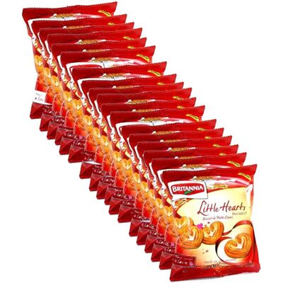 (Pack of 18) Britannia Little Hearts Biscuits 75g (Pack of 18) Britannia Little Hearts Biscuits 75g