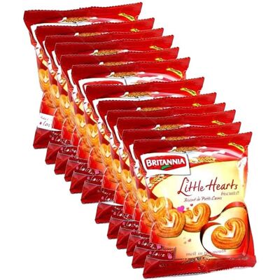 (Pack of 12) Britannia Little Hearts Biscuits 75g (Pack of 12) Britannia Little Hearts Biscuits 75g