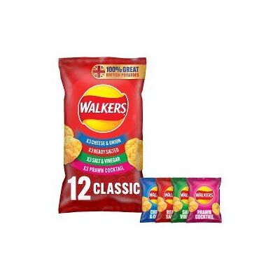 Walkers - Classic Variety Multipack Crisps - 12x25g - Pack of 15 Walkers - Classic Variety Multipack Crisps - 12x25g - Pack of 15