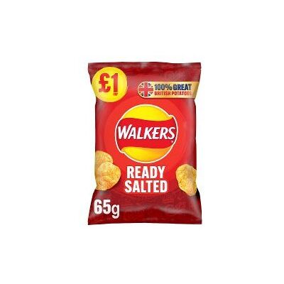 Walkers Ready Salted Crisps 65g (Pack of 15) Walkers Ready Salted Crisps 65g (Pack of 15)