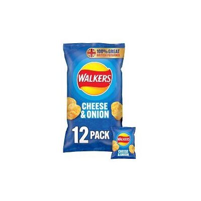 Walkers Cheese & Onion Multipack Crisps 12x25g (Pack of 15) Walkers Cheese & Onion Multipack Crisps 12x25g (Pack of 15)