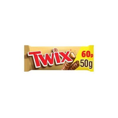 Twix Chocolate Biscuit 0.60 PMP Twin Bars 50g (Pack of 32) Twix Chocolate Biscuit 0.60 PMP Twin Bars 50g (Pack of 32)