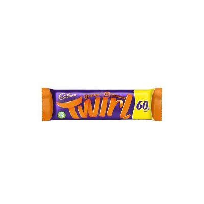 Cadbury Twirl Orange Flavoured Chocolate Bar 43g (Pack of 48) Cadbury Twirl Orange Flavoured Chocolate Bar 43g (Pack of 48)