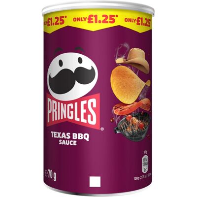 Pringles Texas BBQ Sauce 70g (Pack of 12) Pringles Texas BBQ Sauce 70g (Pack of 12)