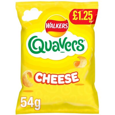 Walkers Quavers Cheese Snacks Crisps 54g (Pack of 15) Walkers Quavers Cheese Snacks Crisps 54g (Pack of 15)