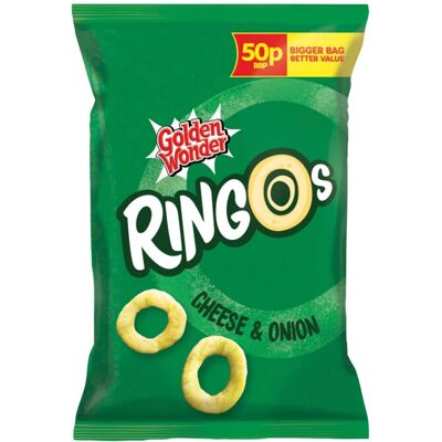 Golden Wonder Ringos Cheese & Onion 25g (Pack of 48) Golden Wonder Ringos Cheese & Onion 25g (Pack of 48)