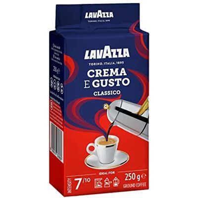 Lavazza - Crema e Gusto Classico - 250 g - 8 packs - Coffee Lavazza - Crema e Gusto Classico - 250 g - 8 packs - Coffee