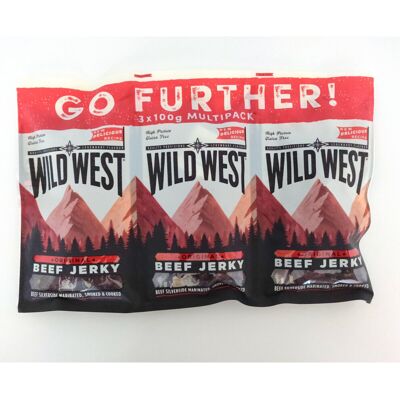 Wild West Beef Jerky, 3 x 100g (Triple Pack Value) Wild West Beef Jerky, 3 x 100g (Triple Pack Value)